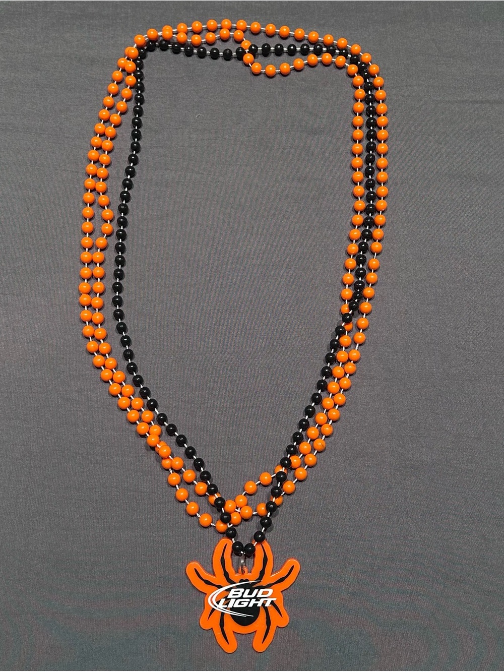 Bud Light Halloween Black & Orange Beaded Party Necklaces